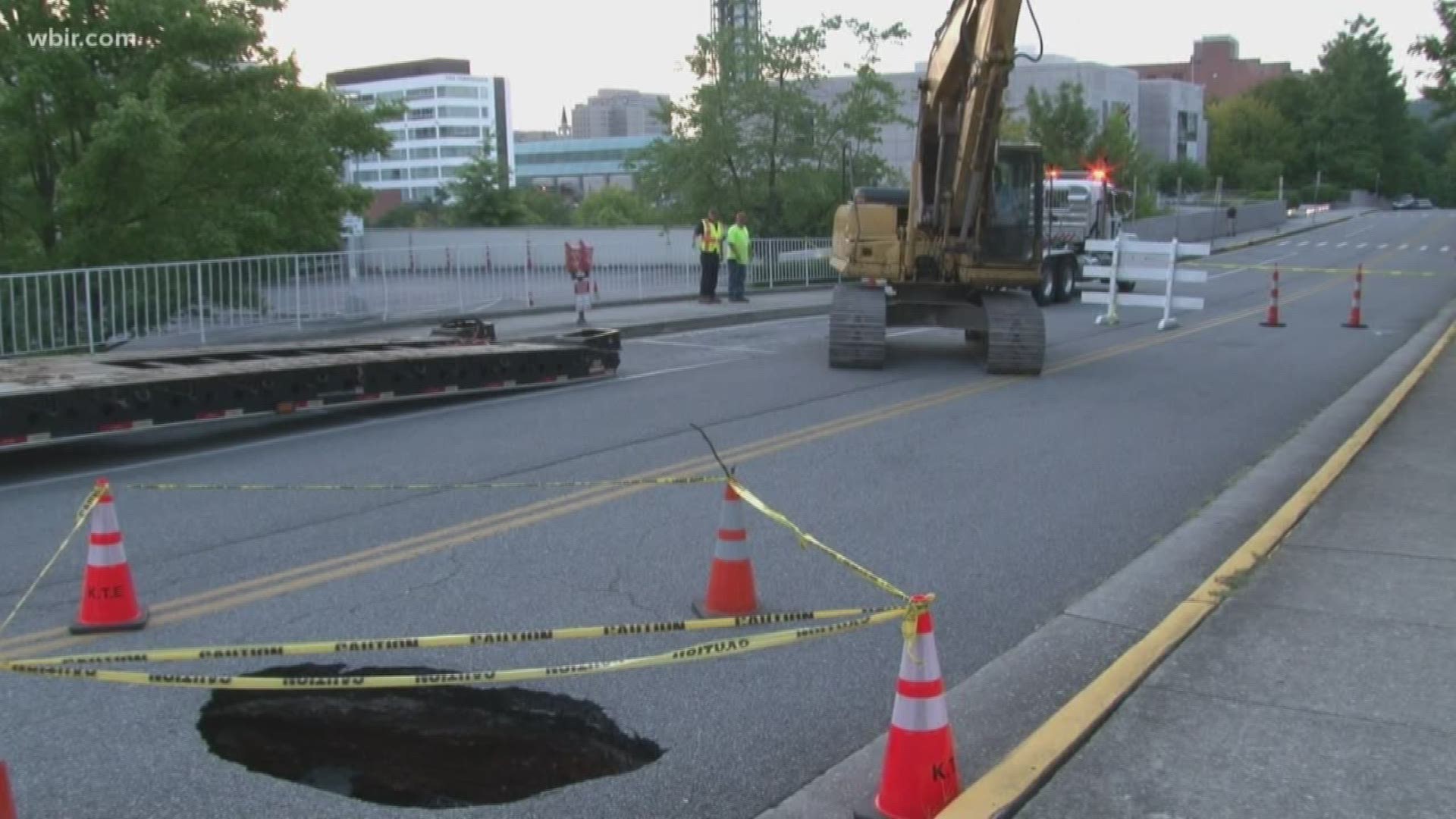 The city said it is not a geological sinkhole and shouldn't get any bigger.