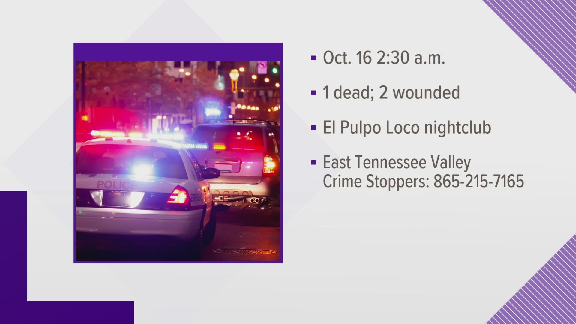 The shooting at El Pulpo Loco on Alcoa Highway left one dead and two injured on Sunday.