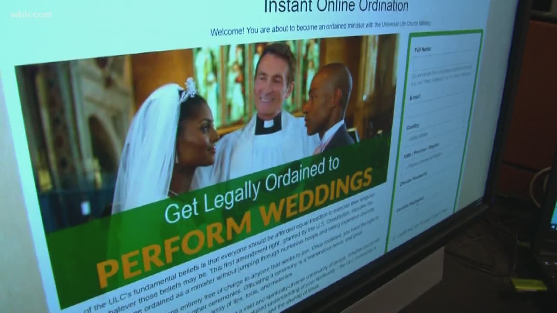 As of July 1st, internet ordained ministers will no longer have the authority to solemnize weddings.