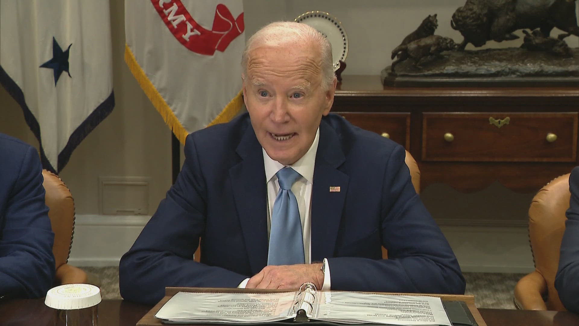 Biden announced he will send up to 1,000 soldiers to help with aid in North Carolina.