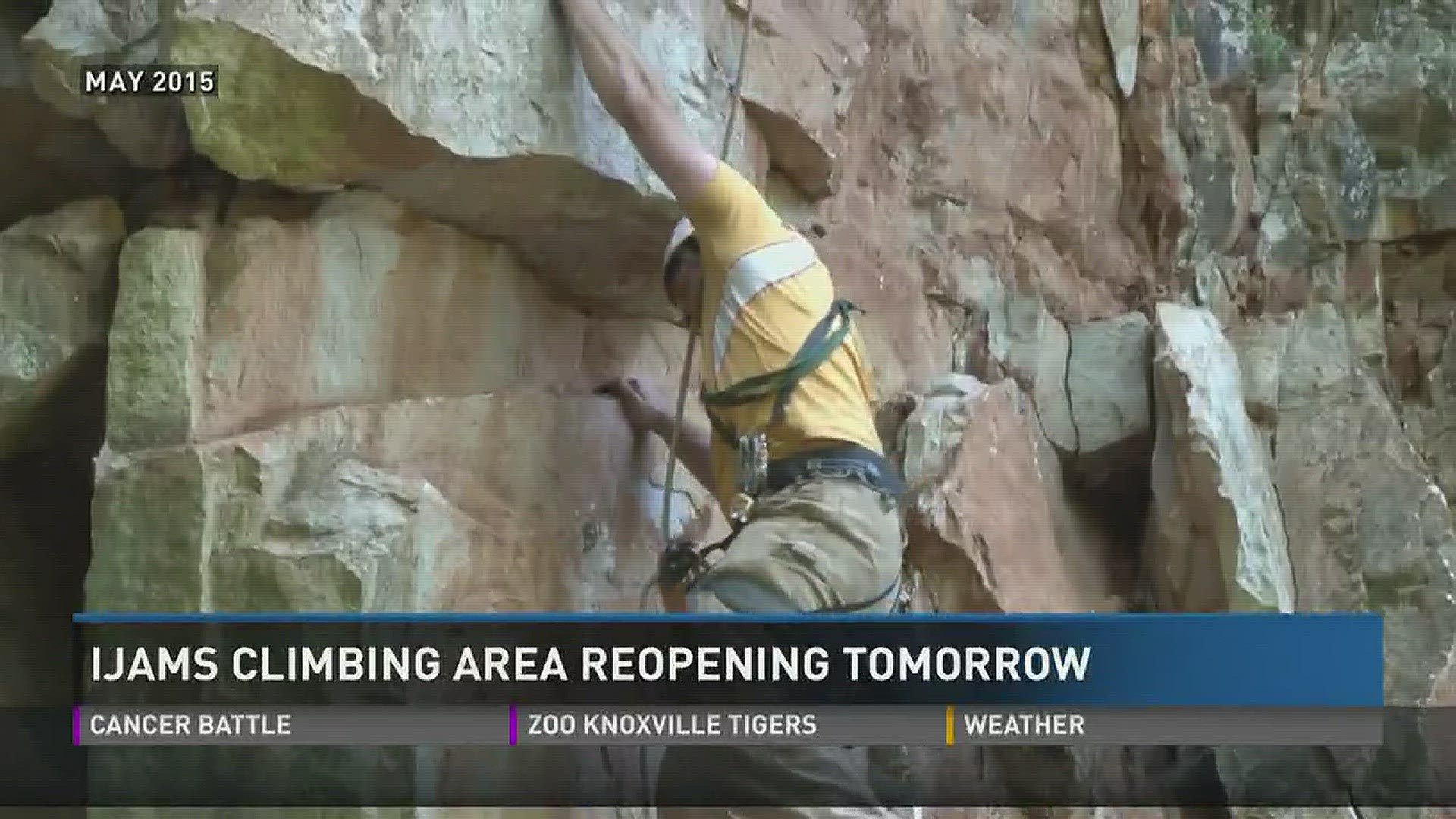 April 7, 2017: A popular outdoor rock climbing area at Ijams Nature Center is reopening to the public.