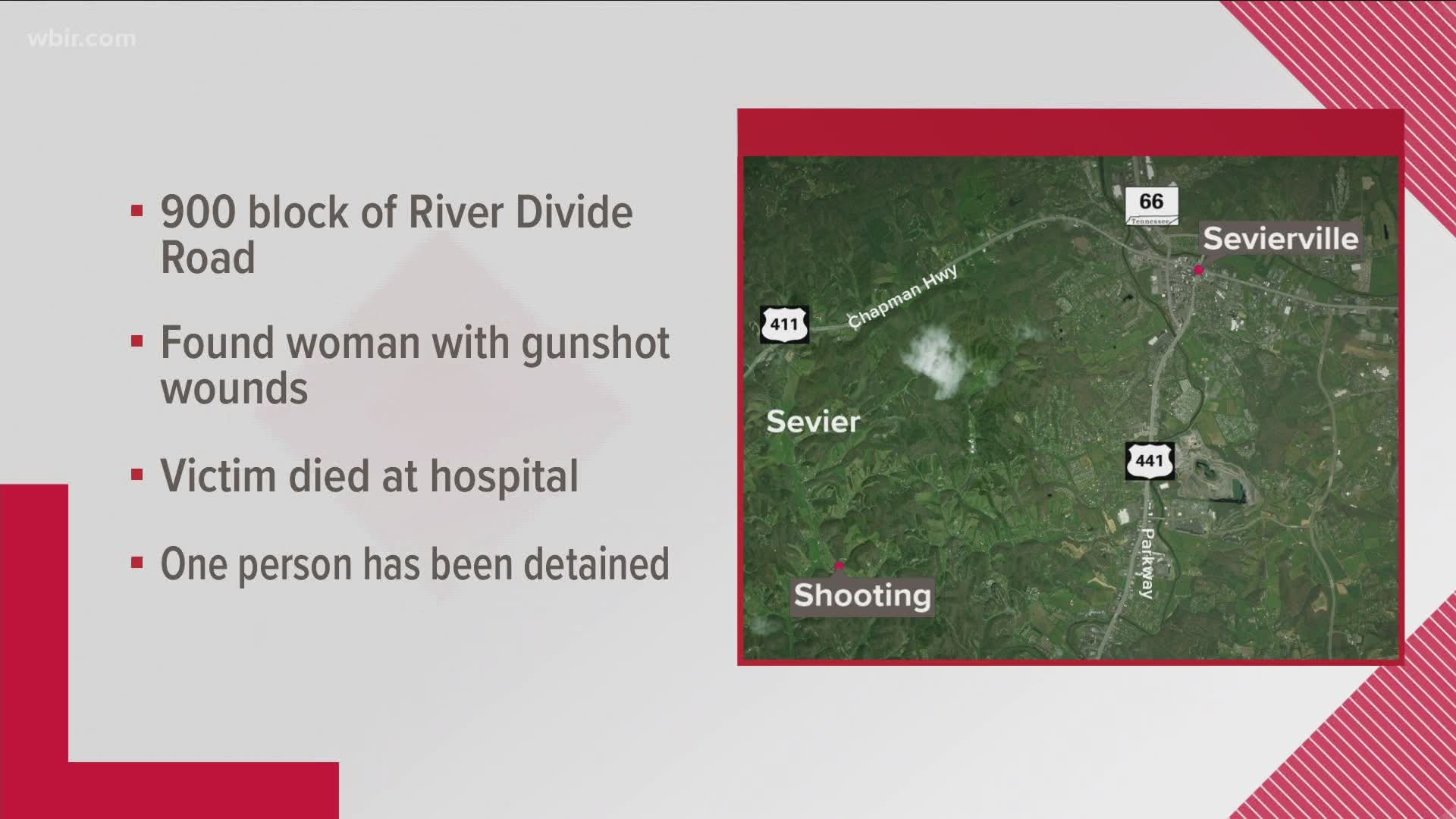 The Sevier County Sheriff's Office is investigating a 73-year-old woman's death in a shooting. The sheriff's office said it happened at a home on River Divide Road.