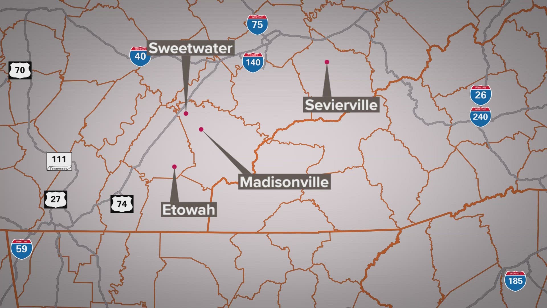 Gov. Bill Lee said the grants total more than $4 million. East Tennessee communities seeing some of the money include Sweetwater, Madisonville and Sevierville.