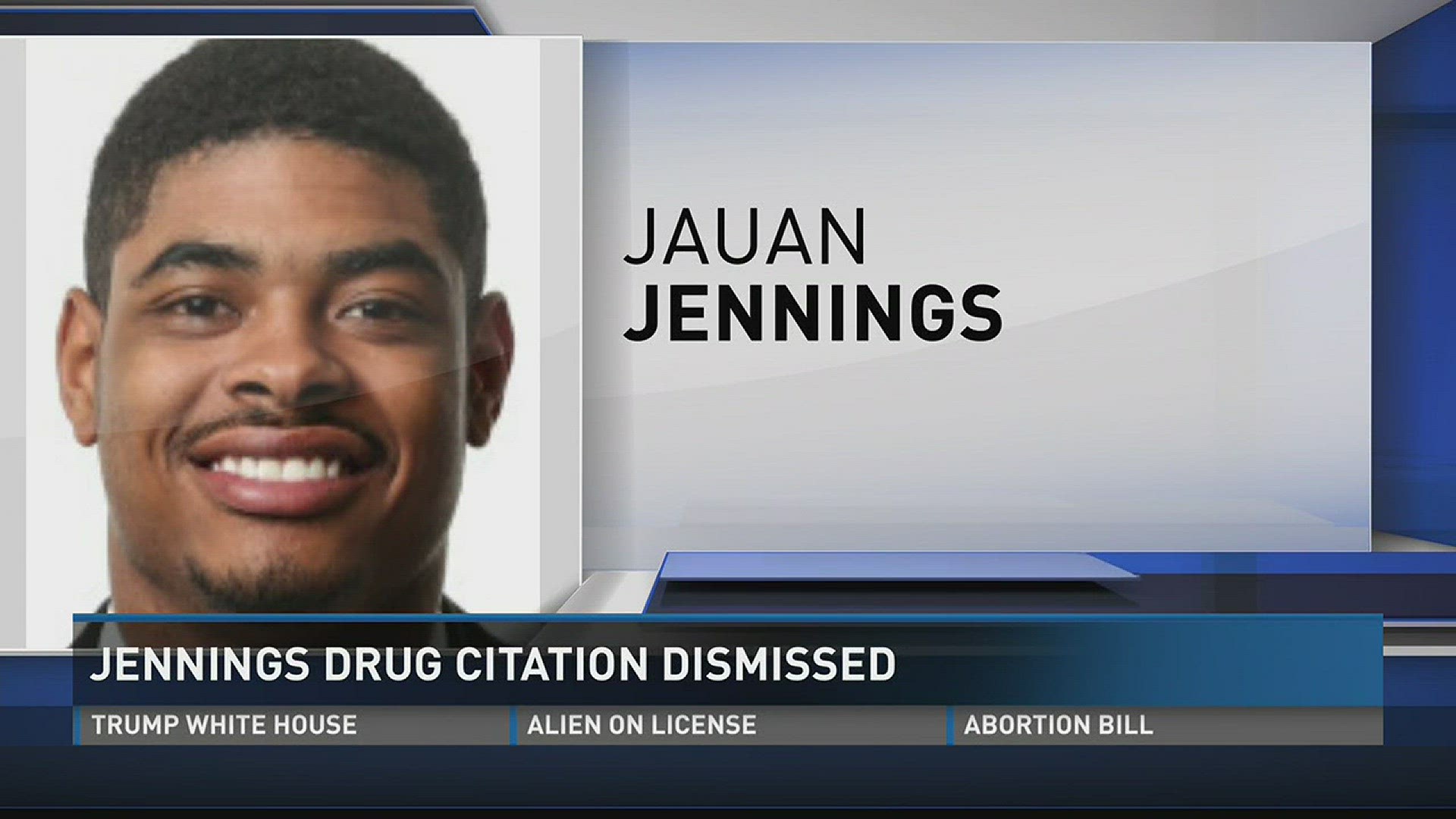 A drug possession citation against Tennessee football player Jauan Jennings has been dismissed after he paid court costs.