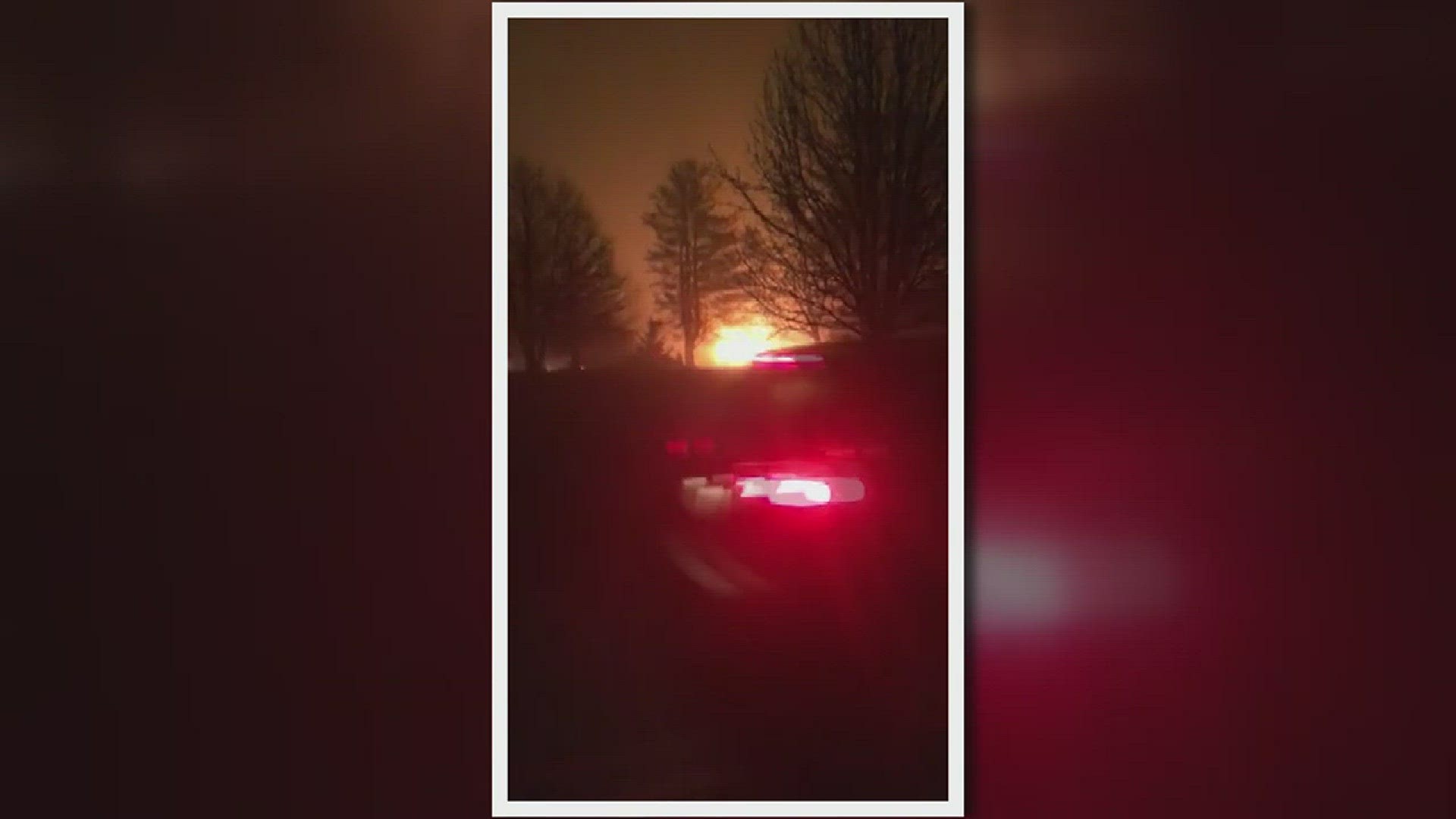 One person was hurt in a fire that erupted reportedly after an explosion was heard.