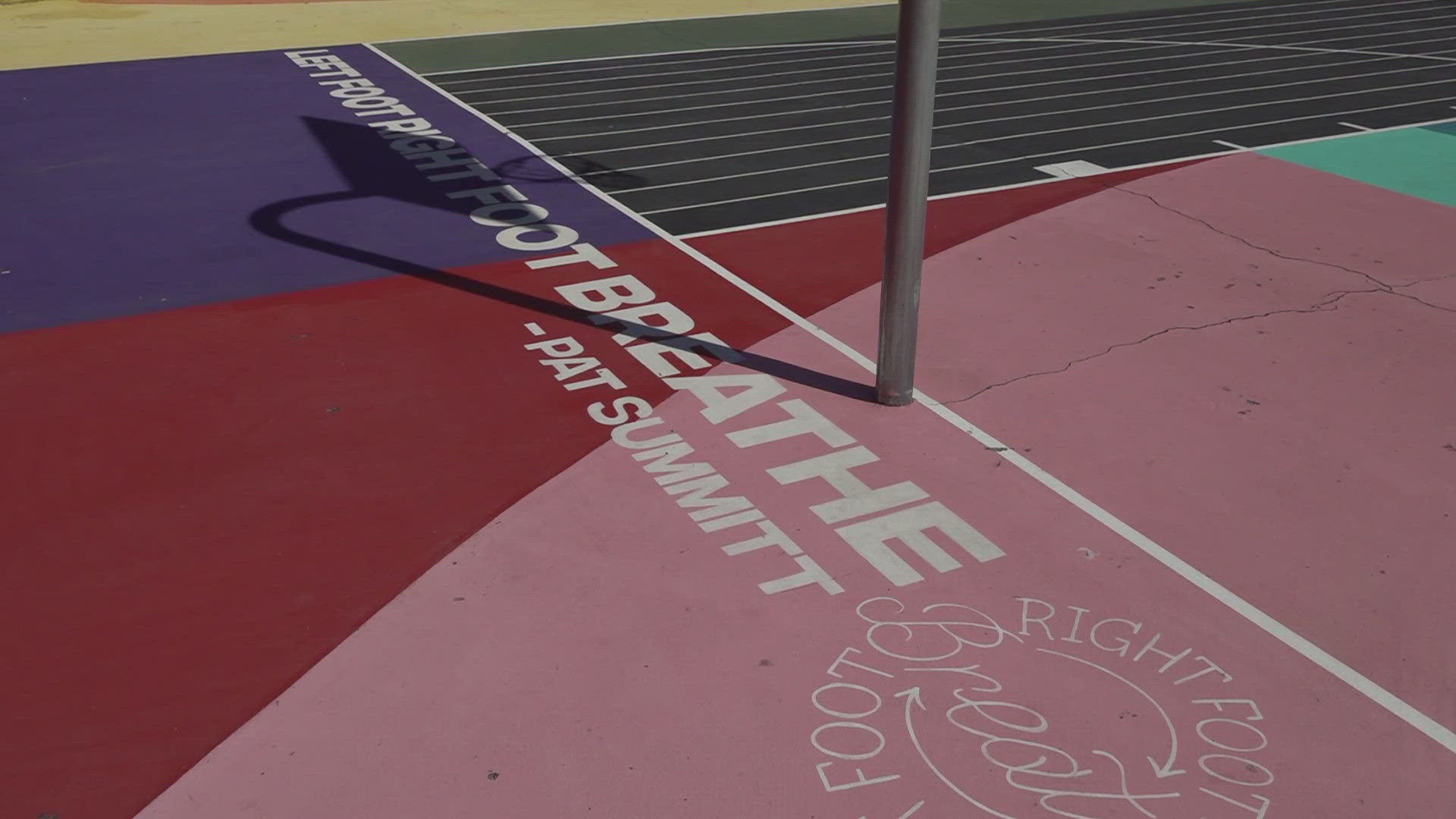 According to the city, the upgrade included a set of stairs that connects the courts and the community center parking lot.