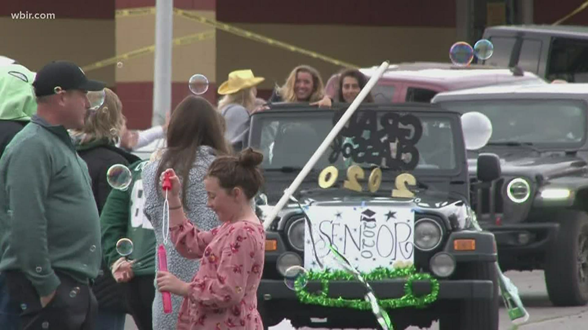 Knoxville Catholic High School honored its class of 2020 tonight with a big parade through campus.