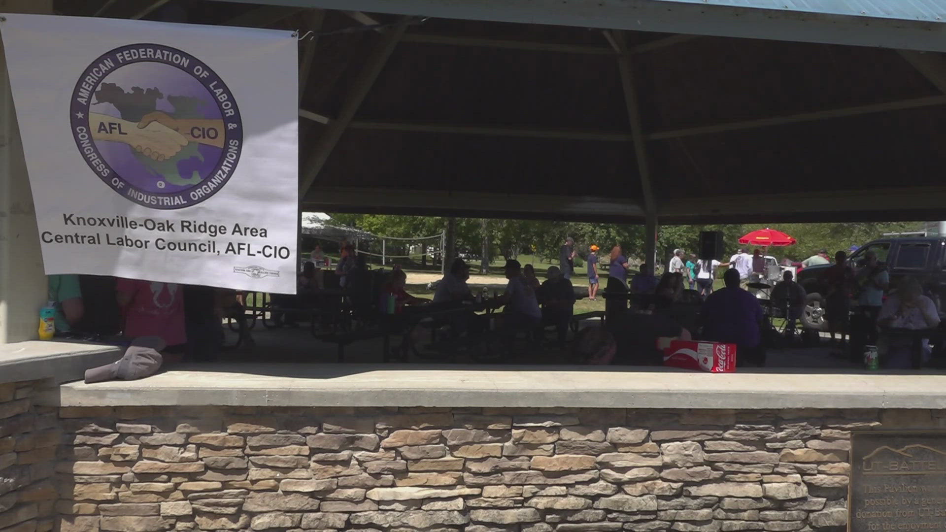 Both union and non-union members celebrated the holiday at Melton Lake Park.