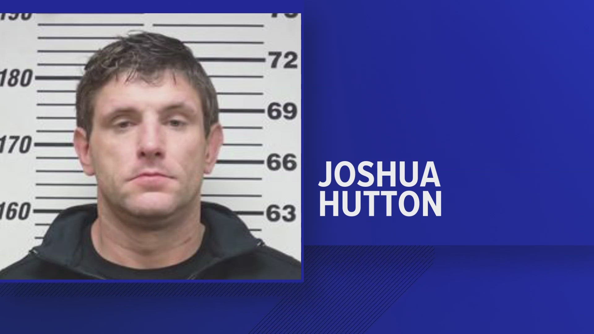In 2022, Joshua Hutton was sentenced to eight years probation for aggravated burglary, aggravated assault and delivery/sale of meth, according to officials.