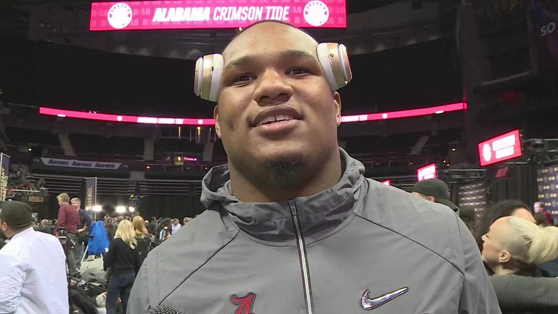 Alabama defensive lineman Da'Shawn Hand and Isaiah Buggs tell us about Tide defensive coordinator and Vols head coach Jeremy Pruitt, at National Championship Game media day.