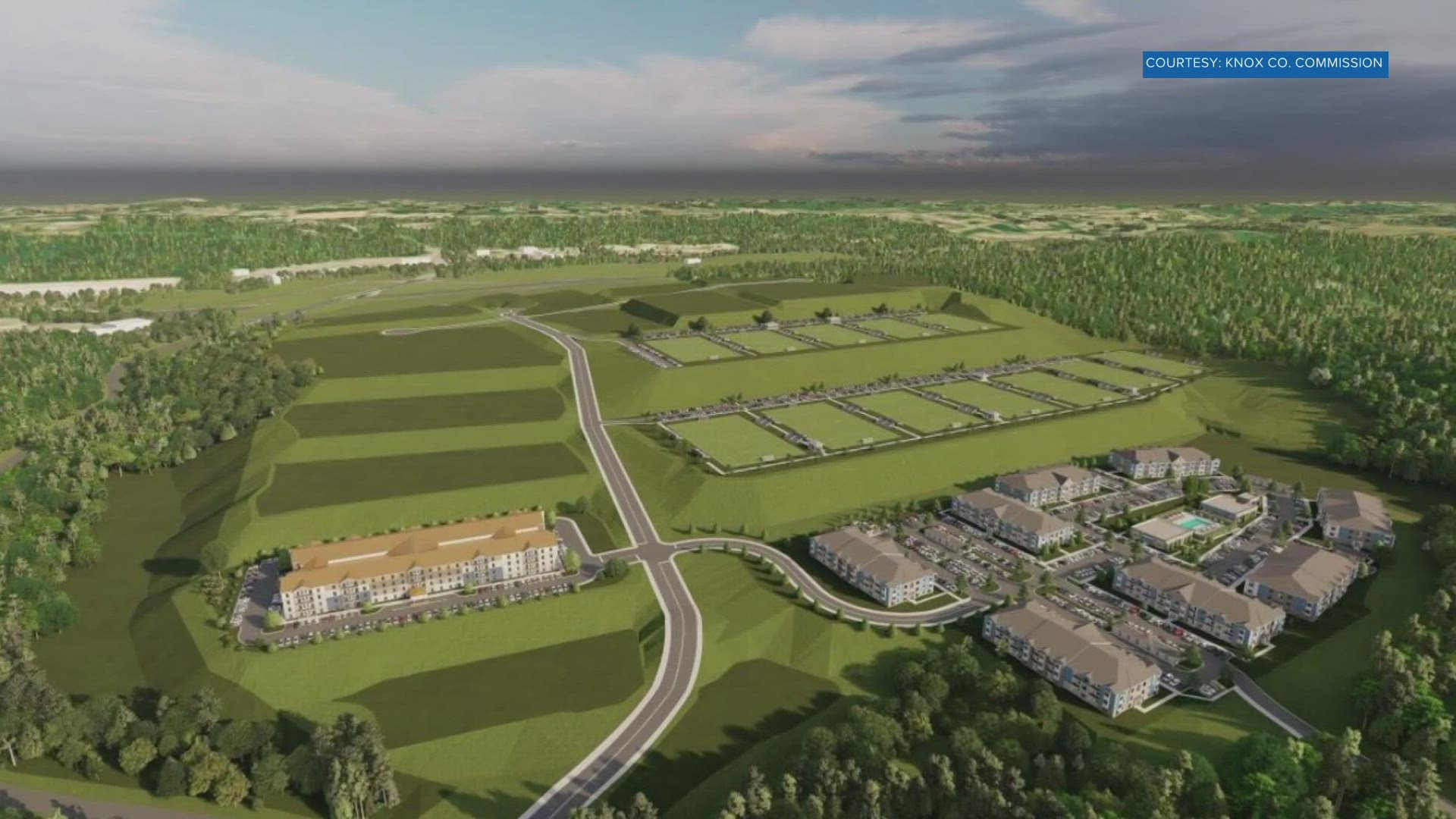 The development would be located near the Watt Road interchange on I-40 and I-75 in Knox County.