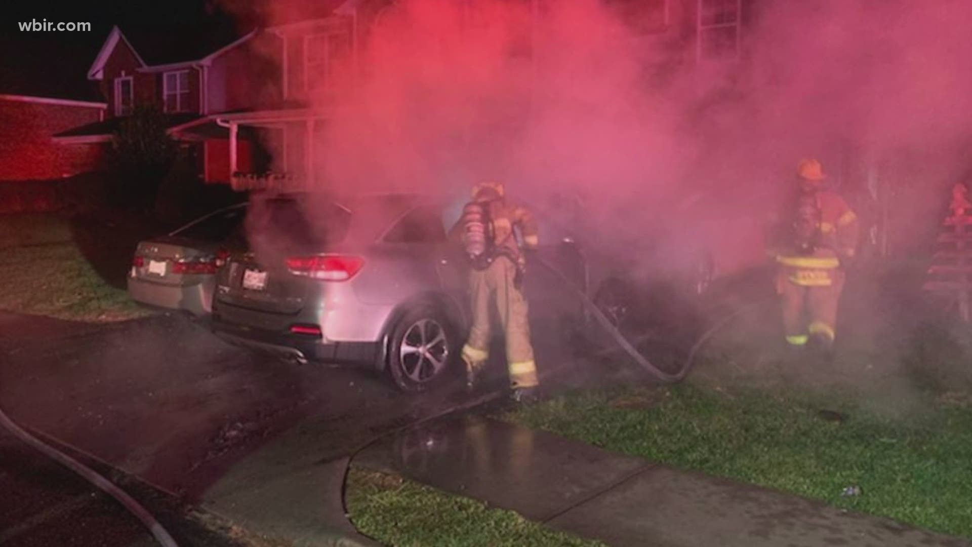 Everyone is OK after multiple cars caught fire in a Northeast Knox County neighborhood.