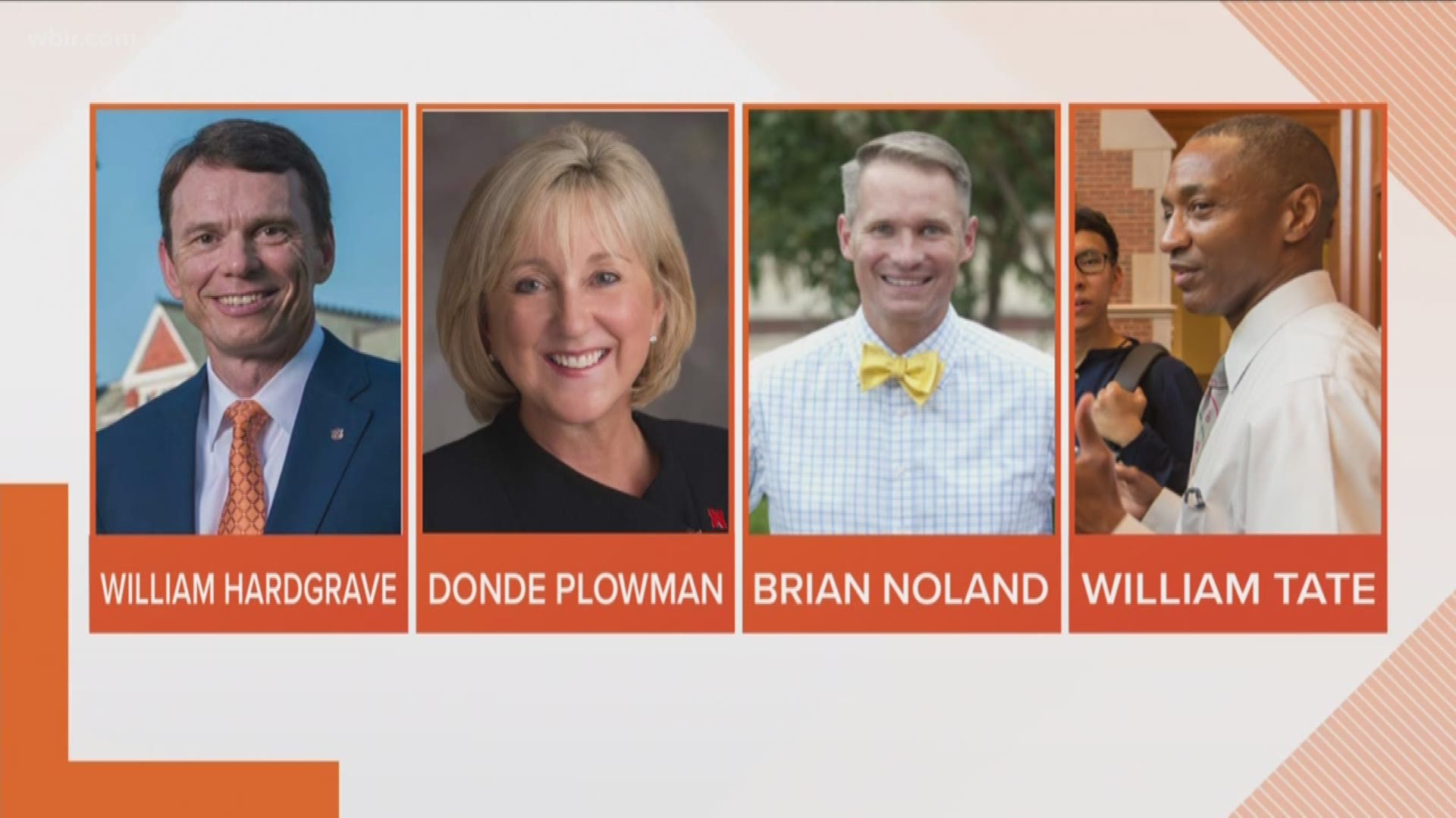 UT has announced the four finalists for the Chancellor position at the Knoxville campus.