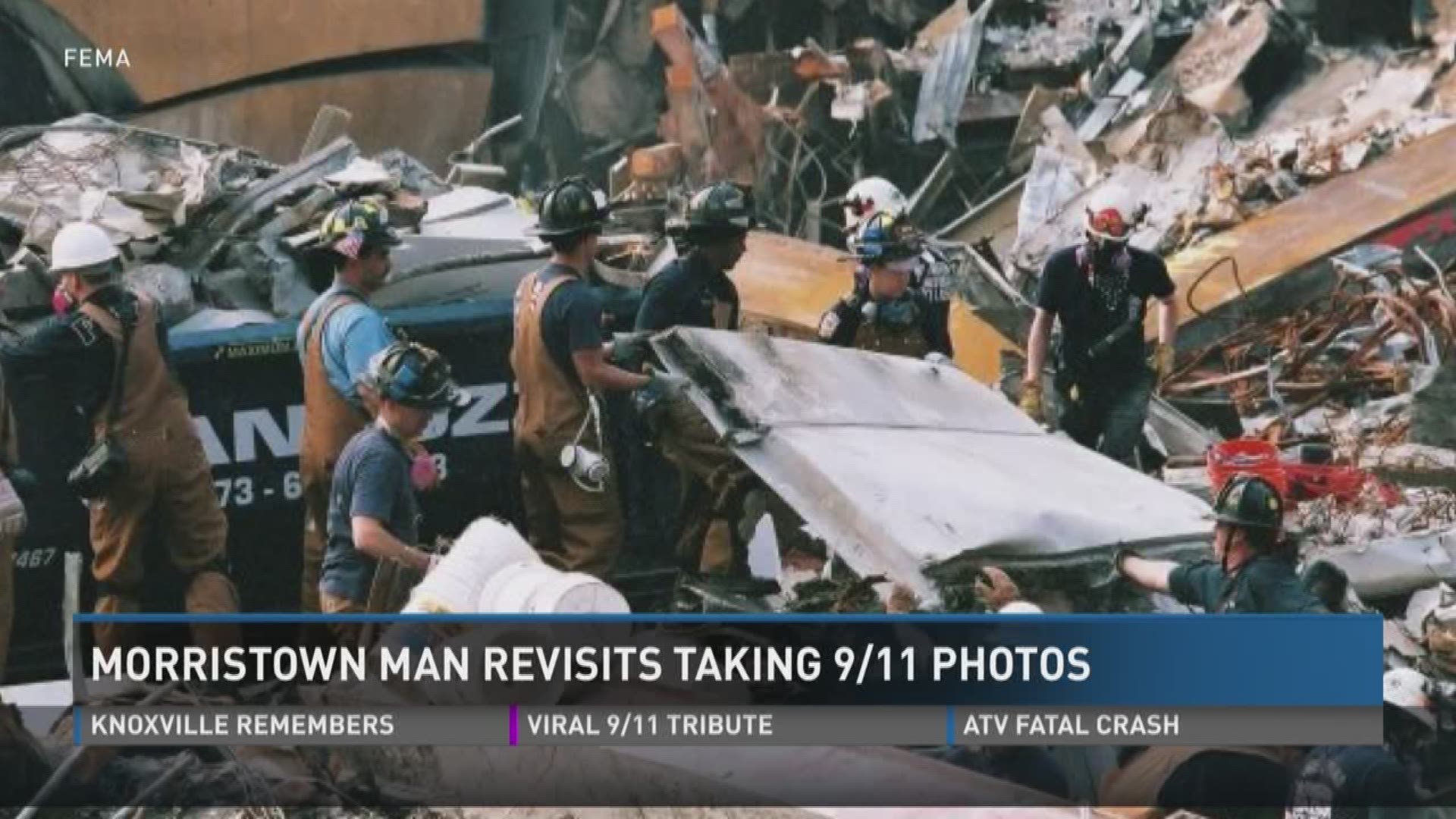 An East Tennessee man is revisiting the harrowing photos he captured at Ground Zero, just moments after the attacks.