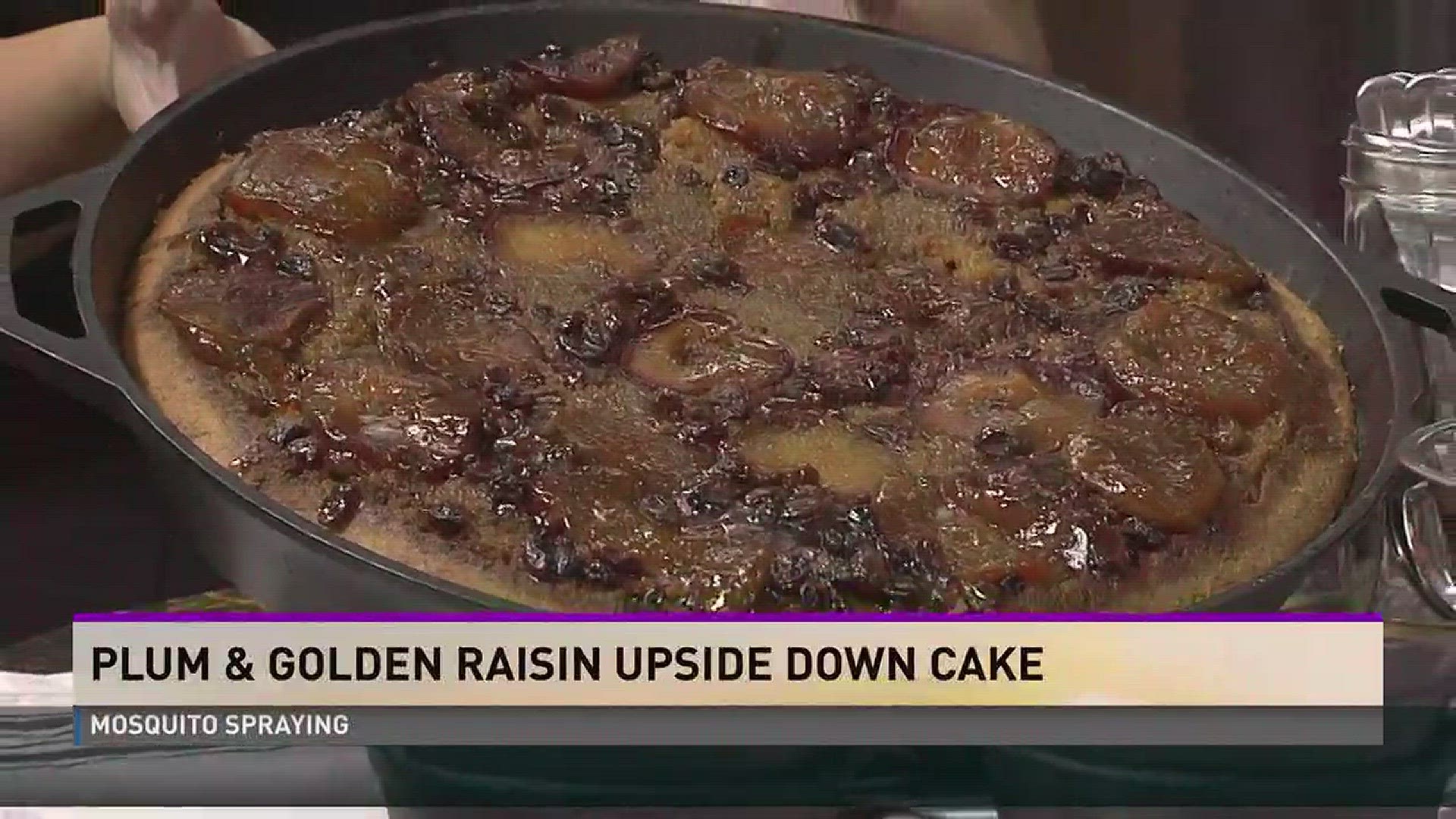 Plum & Golden Raisin Upside Down Cake