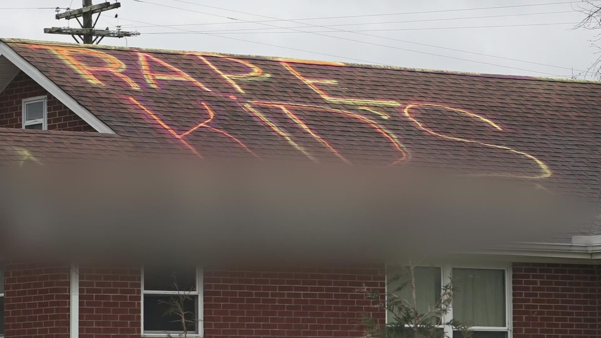 Darrel Chadima wrote "rape kids" in chalk on his roof last year, and included his phone number.