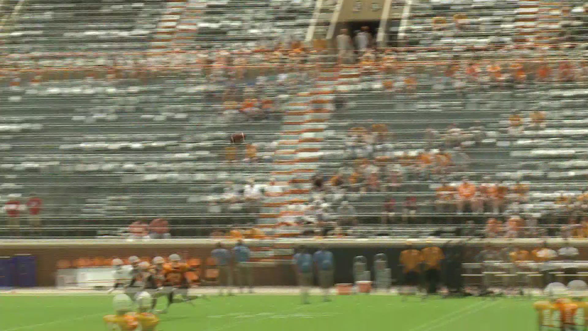Check out the Vols on the field during Fan Day in Neyland Stadium.