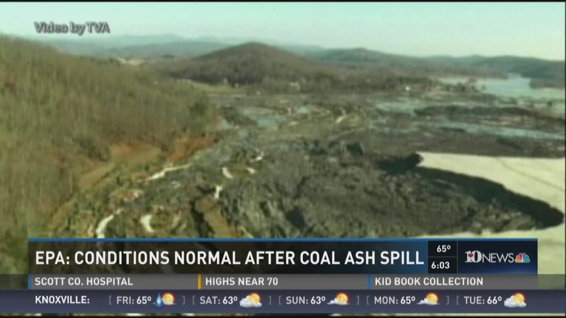 The EPA says the ecosystem of the Watts Bar reservoir, impacted by the 2008 coal ash disaster, has returned to pre-spill conditions as much as a decade ahead of schedule.