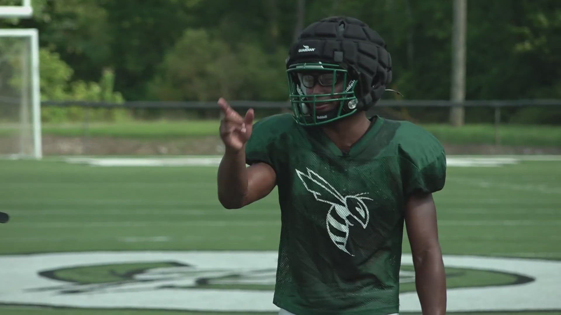 10Sports stopped by Carter High School's practice to get under the helmet with Hornets junior Joseph Armenta.