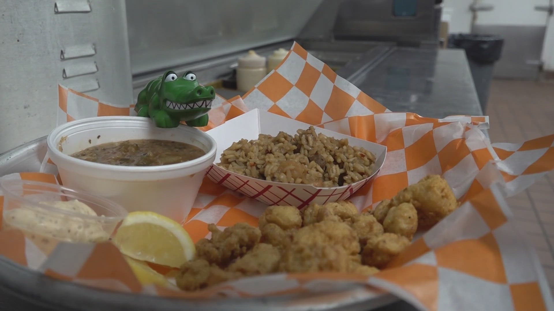 For the Vols! The Shrimp Dock in Bearden is cooking up gator meat ahead of Tennessee football's matchup against the University of Florida this weekend.