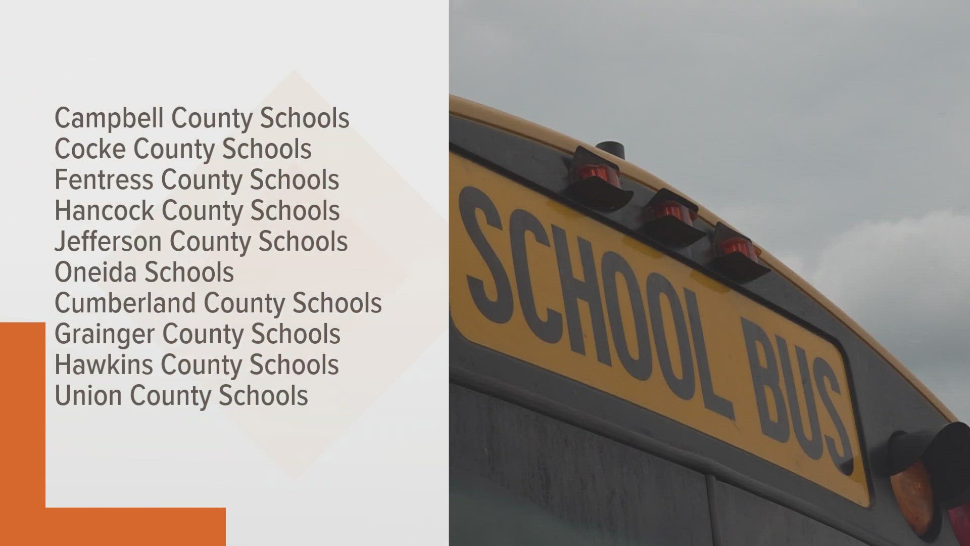 Severe weather throughout East Tennessee led many schools being delayed.