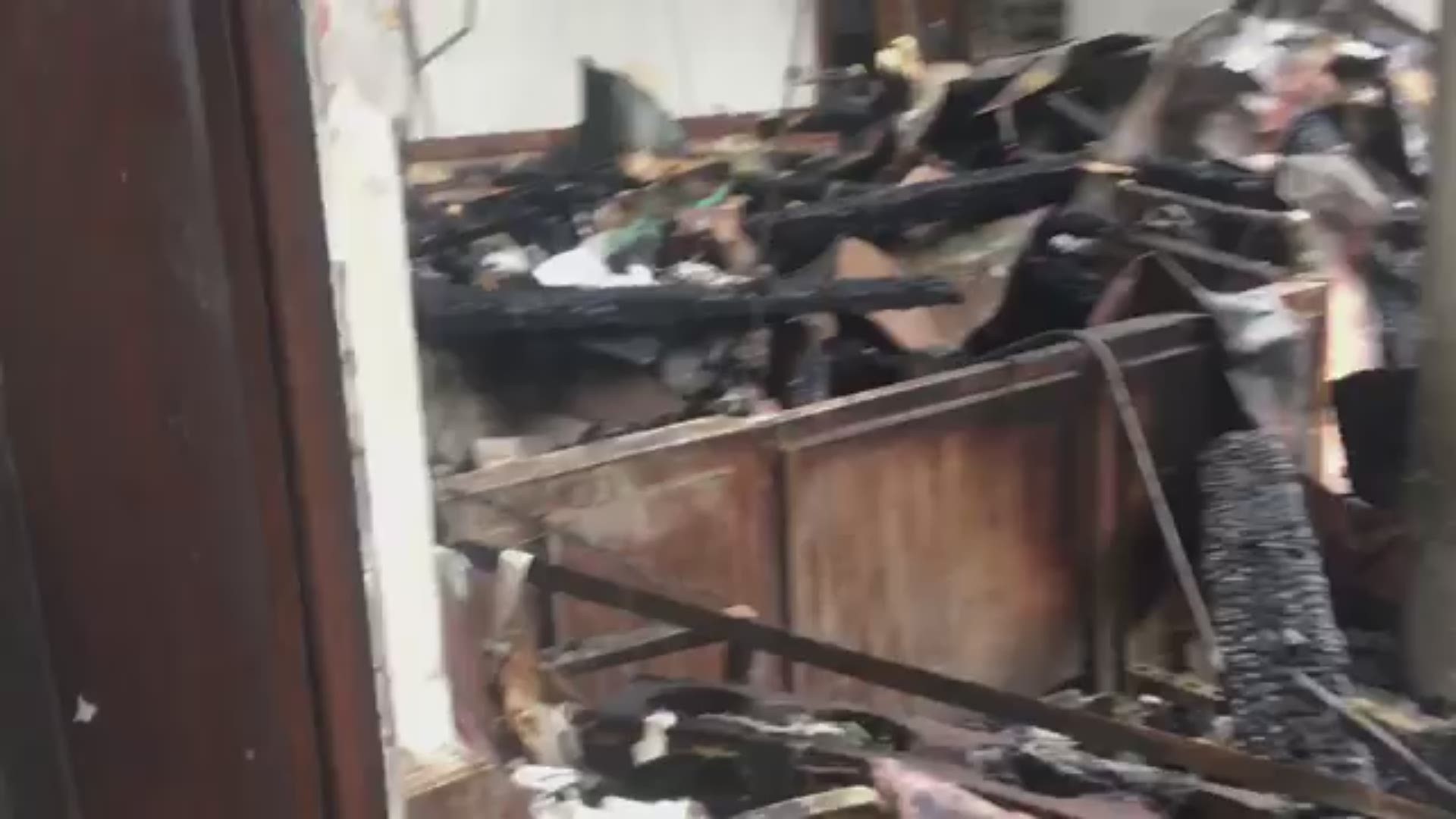 This video, taken by DAG Russell Johnson, shows the burned remains of a courtroom inside the historic Loudon Co. Courthouse in East Tennessee, two days after a devastating fire.