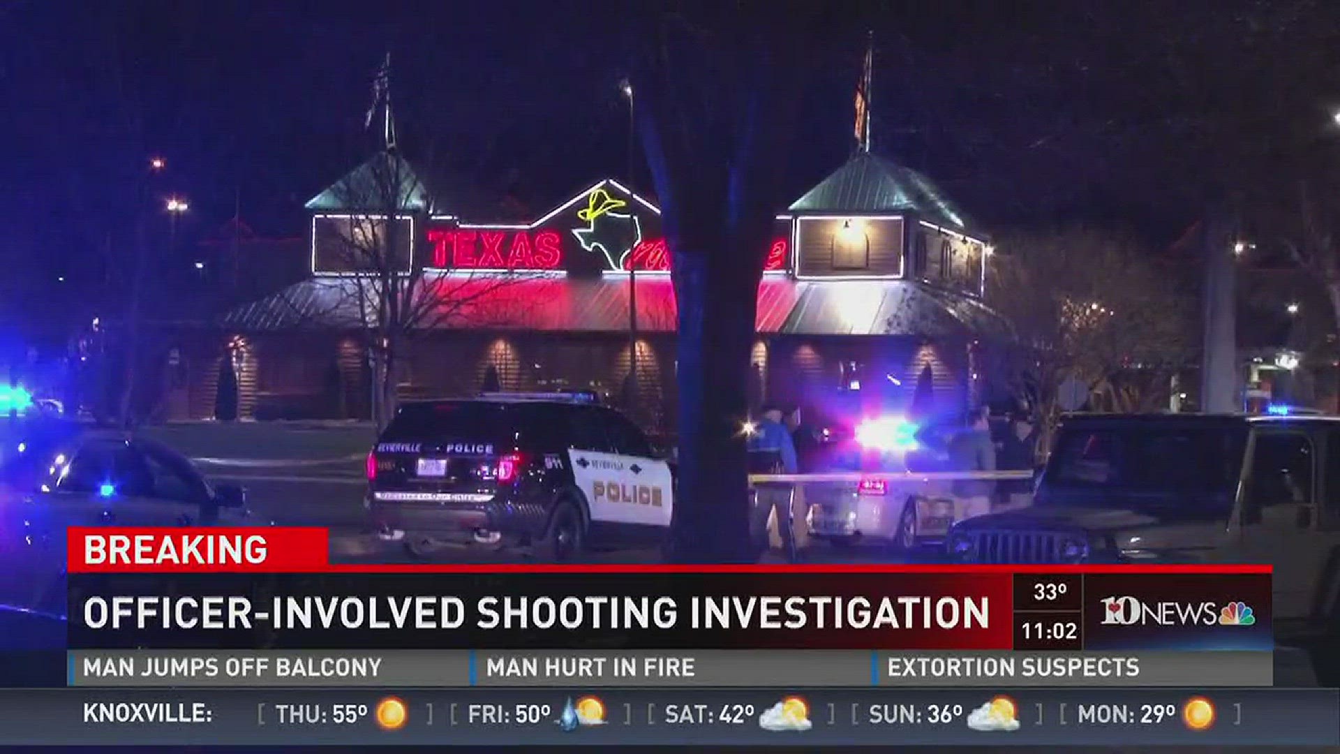 Investigators said preliminary info indicates a deputy was trying to apprehend a wanted individual when the man tried to flee. The shooting happened near a Texas Roadhouse restaurant in Sevierville (1/13/16 11PM)