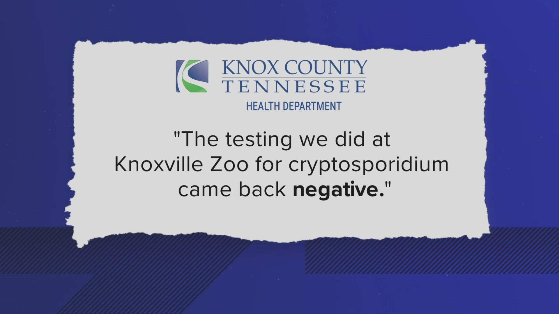 A viewer reached out to WBIR asking whether a rare parasite was found at Zoo Knoxville's splash pads recently. KCHD said it didn't show up in its tests.
