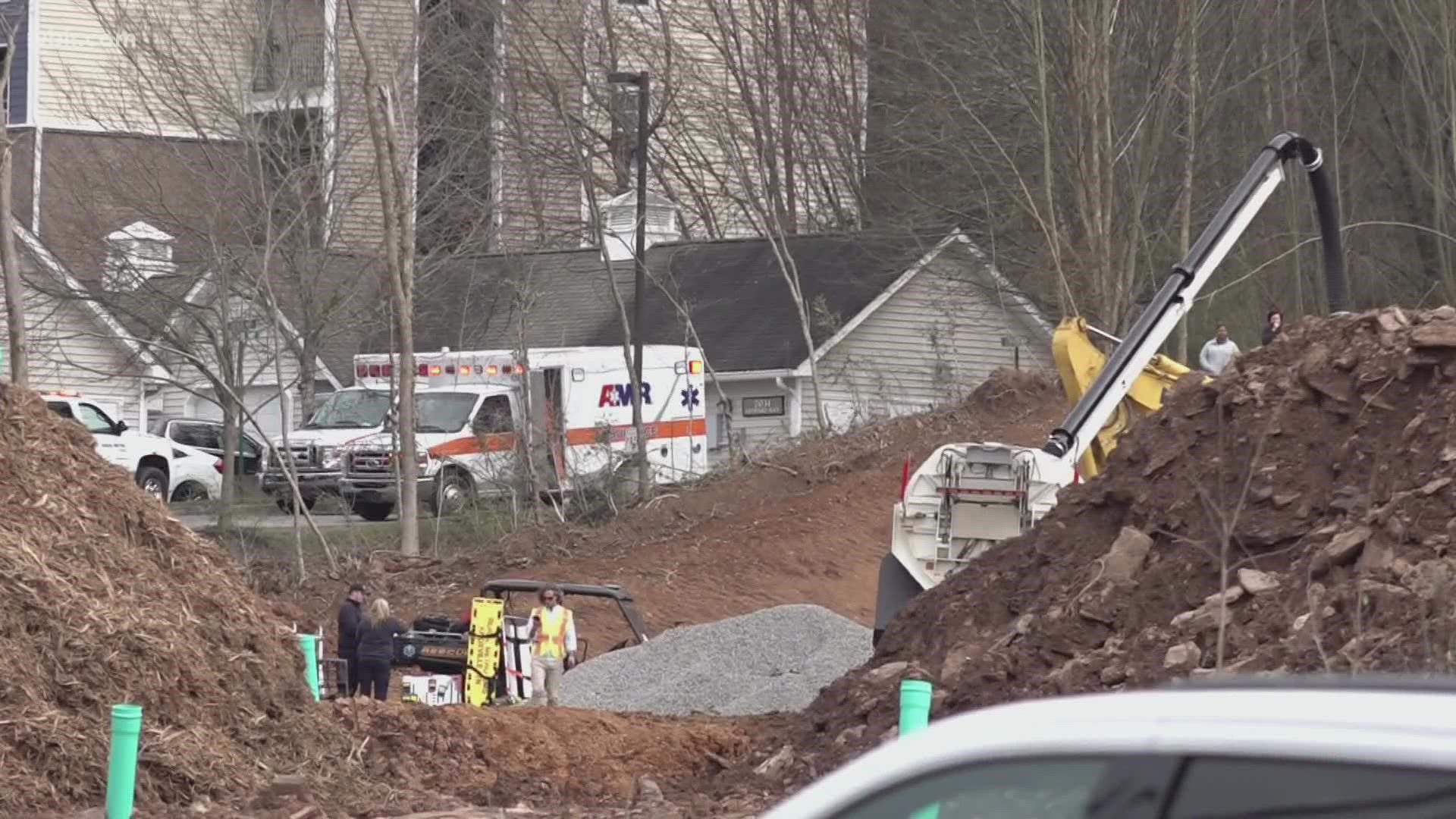 Rural Metro said the collapse happened at East Beaver Creek Drive near Allison Way Thursday.