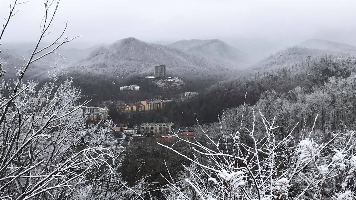 Photo December snow in East Tennessee