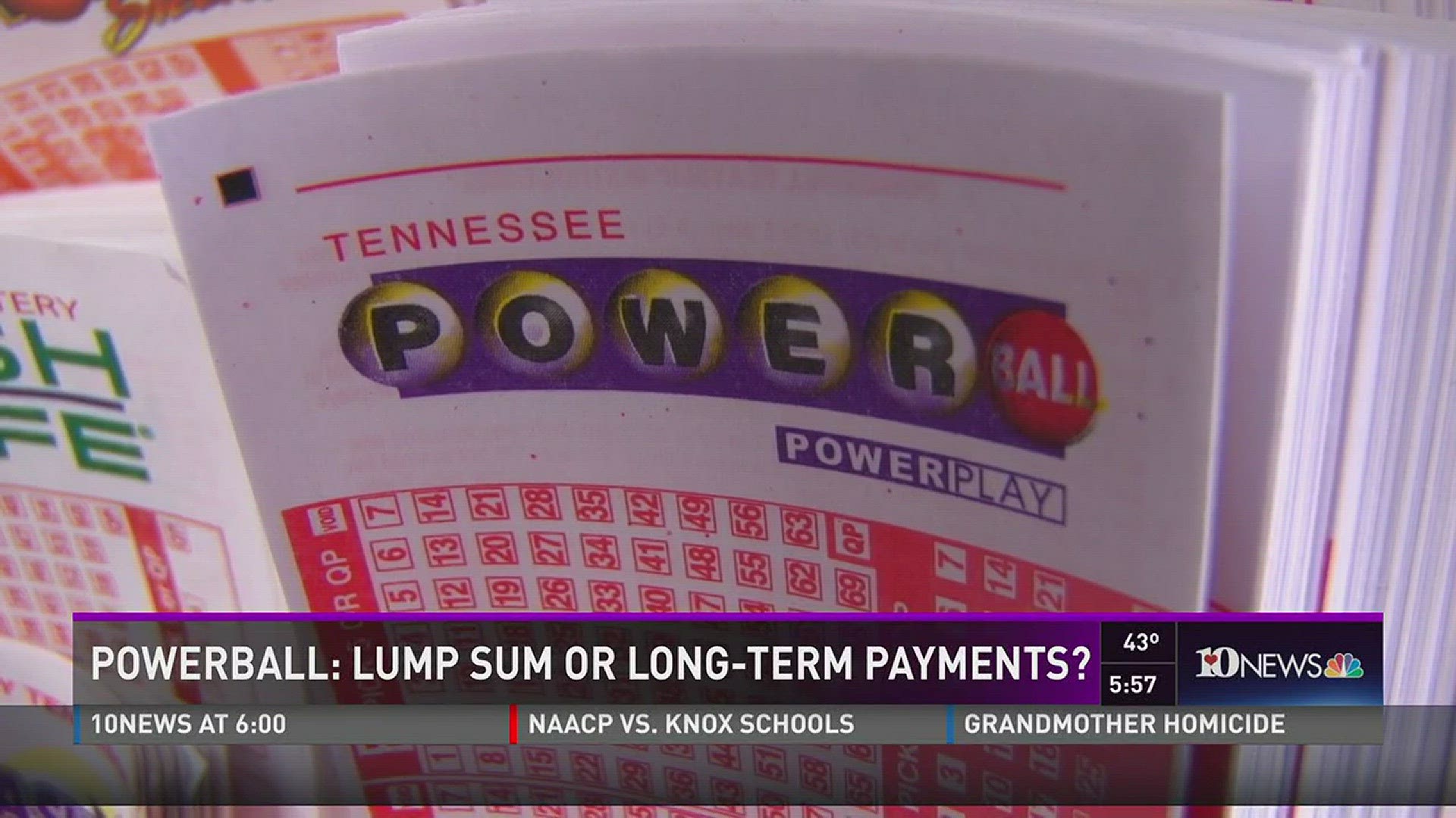 The Powerball Jackpot has hit record levels and has many considering what they would do if they won. A big question, whether to take a lump sump or the long-term payments (1/12/16 5PM)
