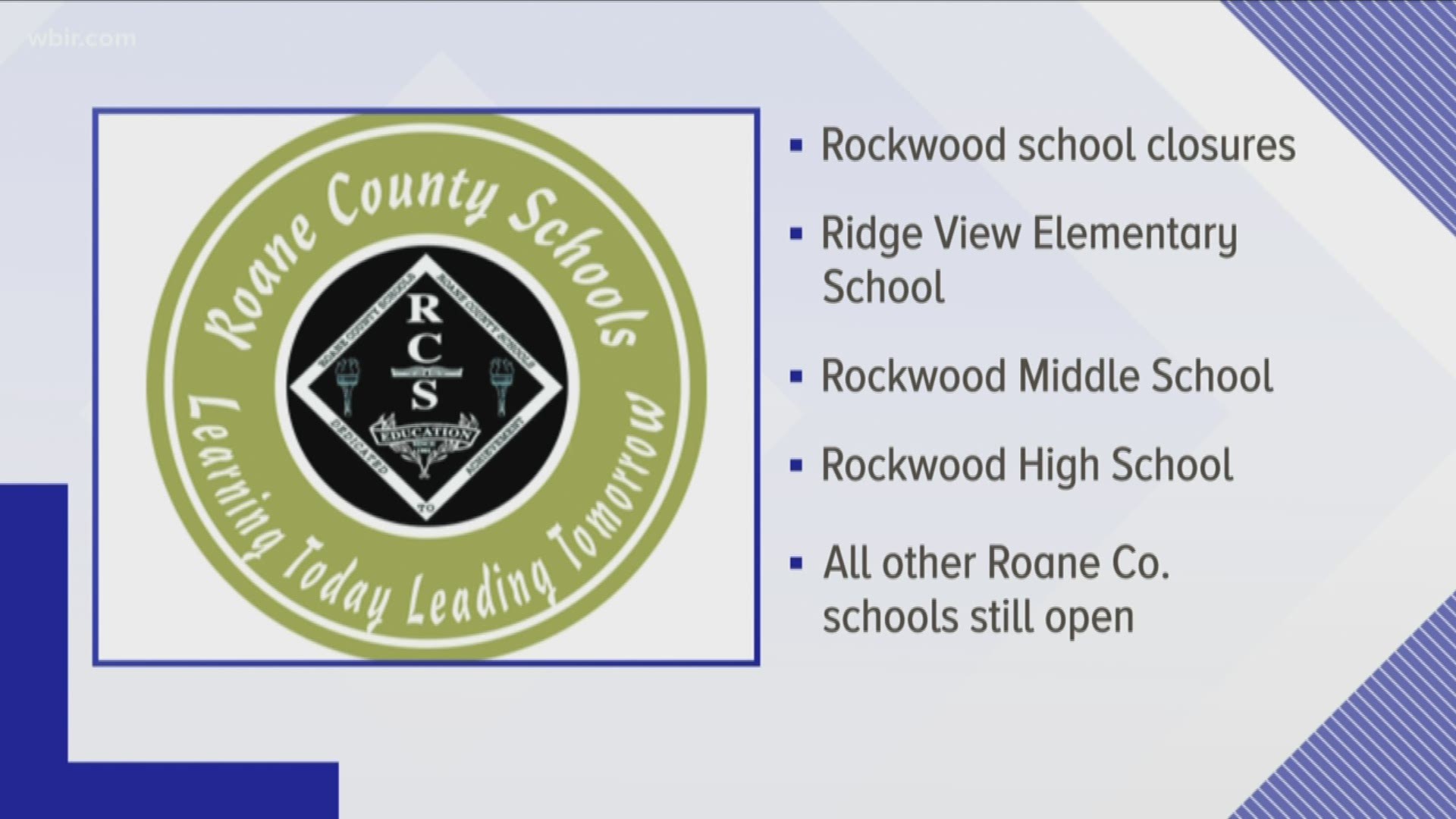 People received an automated text message that said all Roane County schools are closed that cited WBIR. It was not sent out by our team but by the school district.