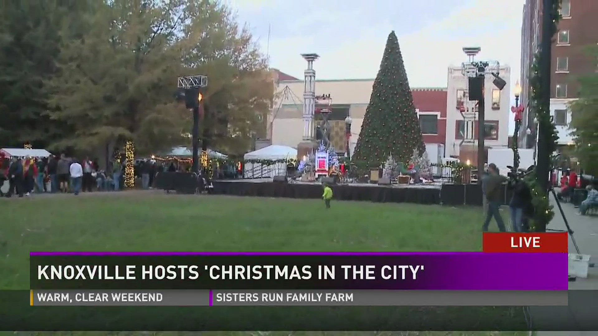10 News reporter Rachel Downs gives a preview of the City of Knoxville's "Christmas in the City." Holiday-themed events will last until 9 p.m. downtown in Market Square and Krutch Park. November 25, 2016.
