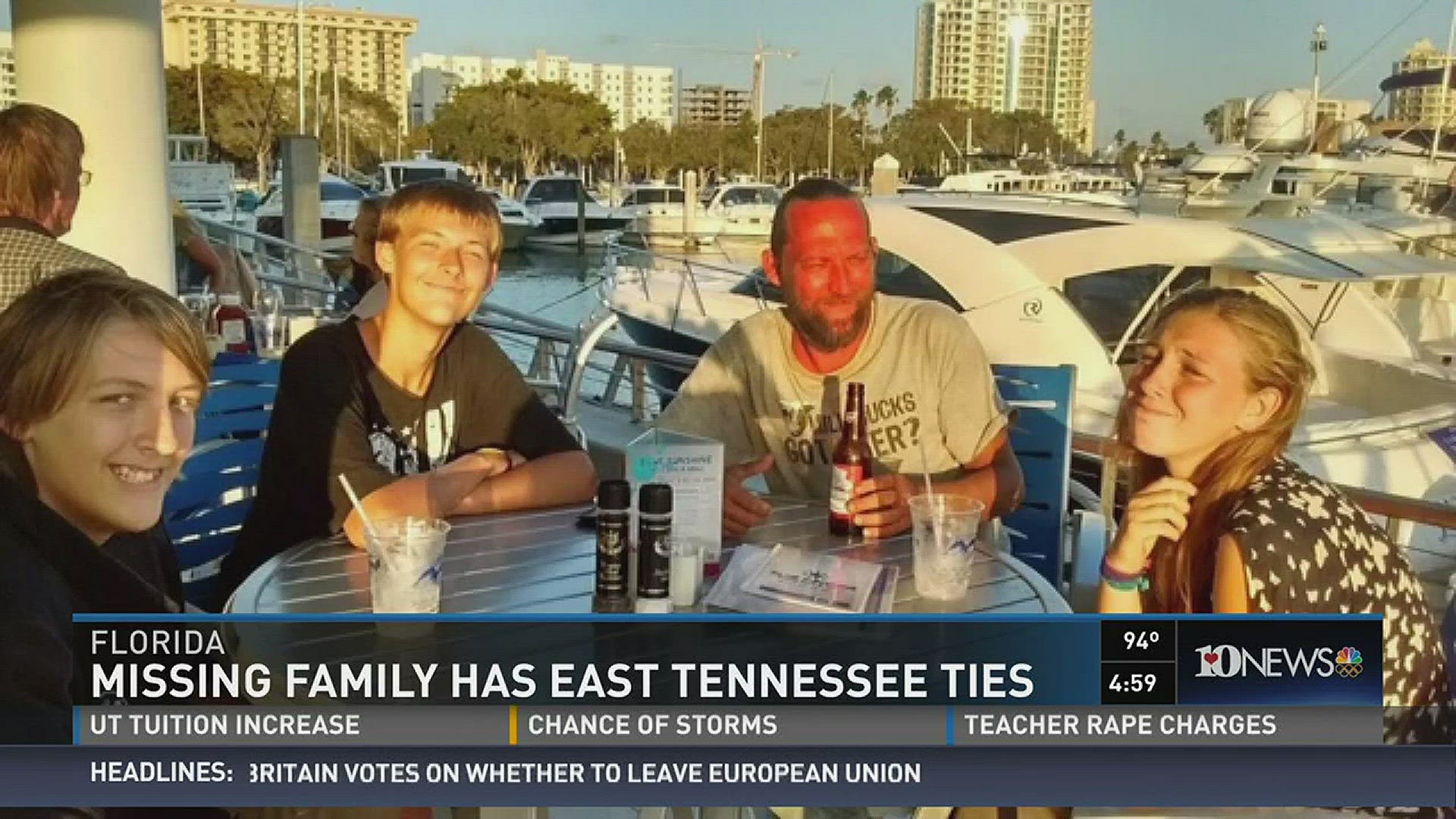 The search continues, but the outlook looks grim for a Sarasota family with East Tennessee ties whose sailboat disappeared off the southwest coast of Florida this past Sunday.