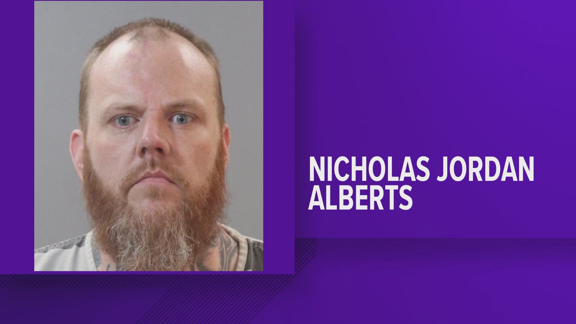 The District Attorney General's Office said Nicholas Jordan Alberts, 43, was convicted of illegally having a gun and several different drugs after he was pulled over