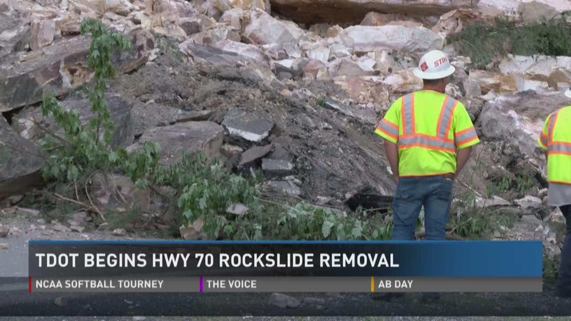 May 15, 2017: A massive rockslide has closed part of a Hawkins County highway.