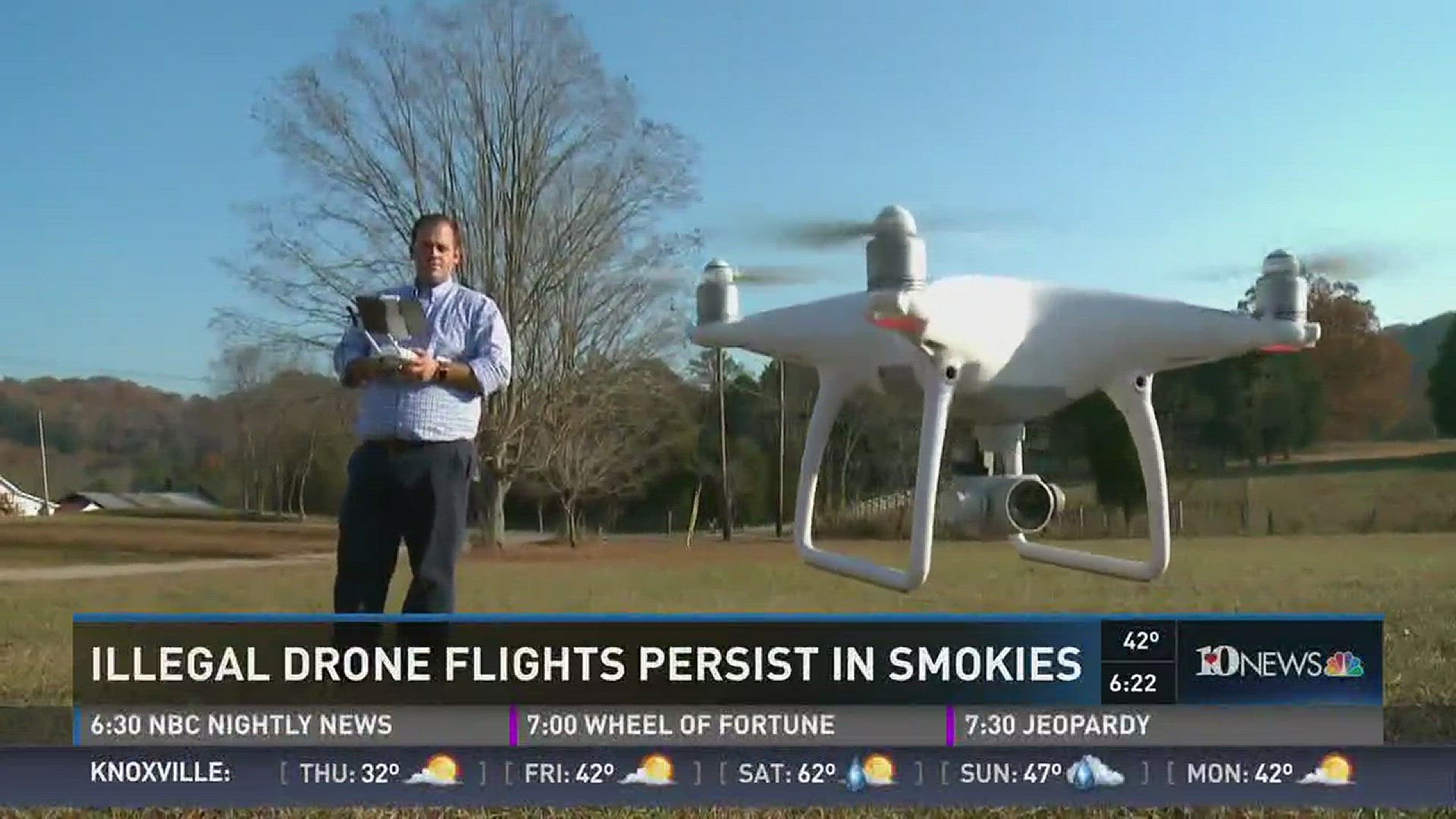 Dec. 14, 2016: Drones are becoming more affordable and easier to use, but they are banned in the 84 million acres operated by the National park Service, including Great Smoky Mountains National Park.
