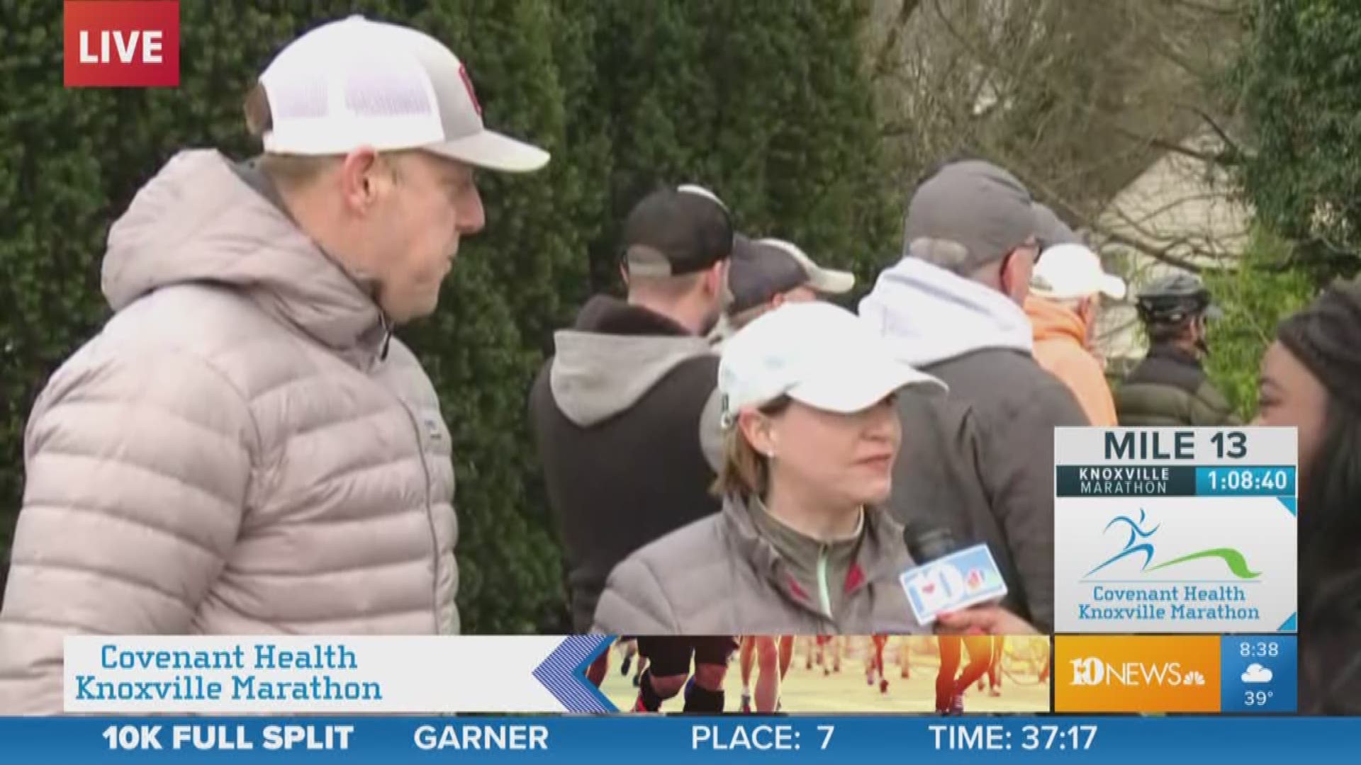 10News anchors Robin Wilhoit and John Becker were supporting runners at Noelton Hill.