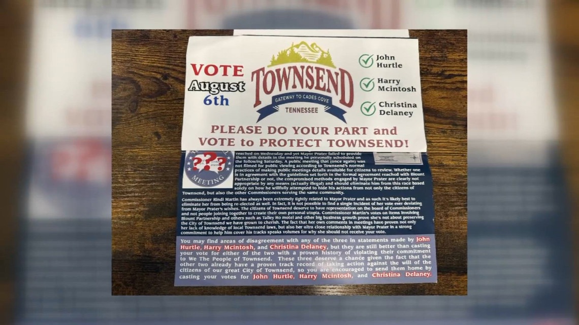 Townsend city manager denies involvement in controversial campaign mailer
