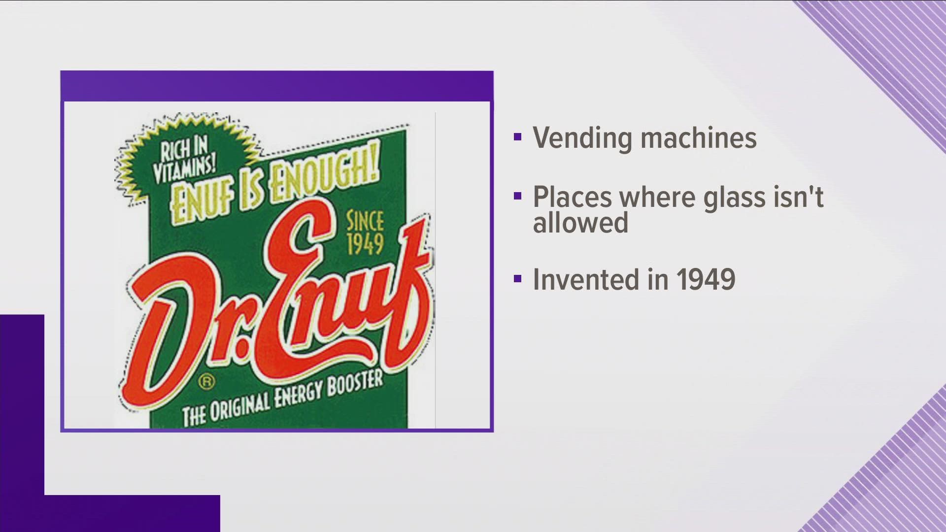 Dr. Enuf is now offering its drinks in plastic bottles in addition to its iconic glass ones so it can increase its availability.