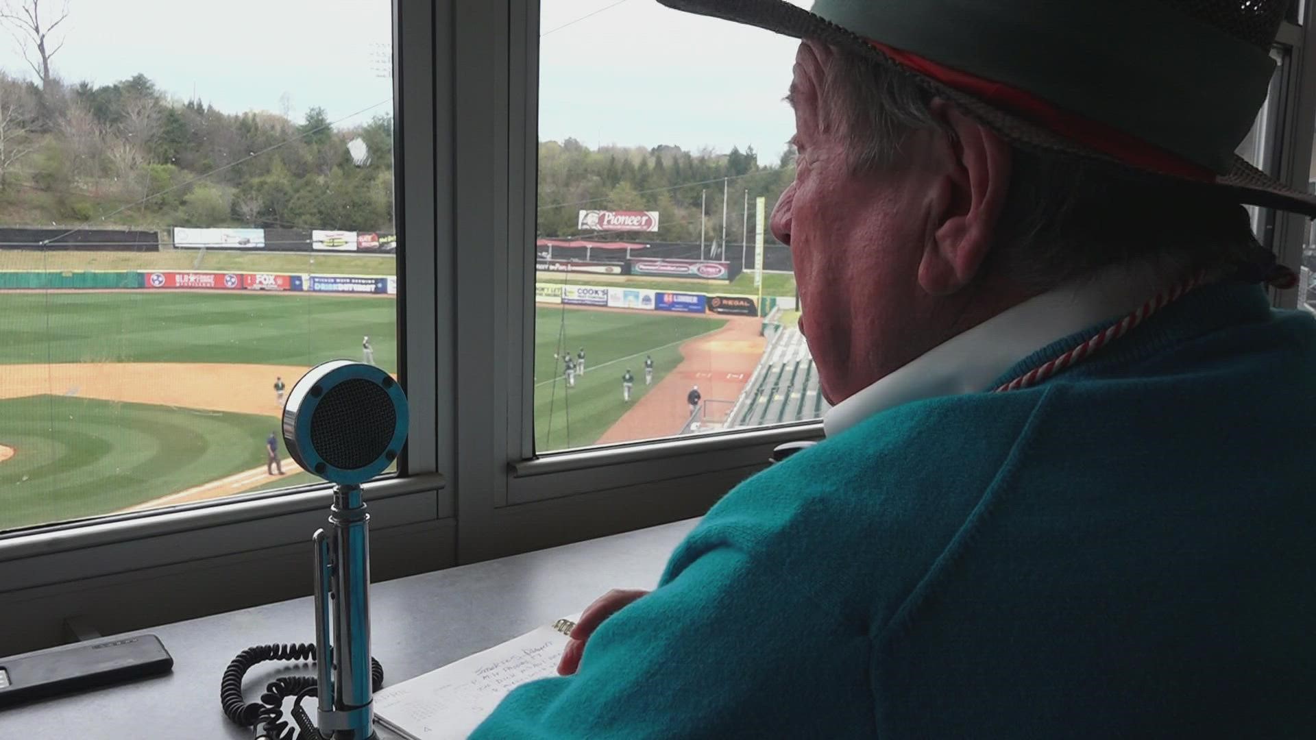 The voice you'll hear at Smokies Stadium has been with the team for decades.