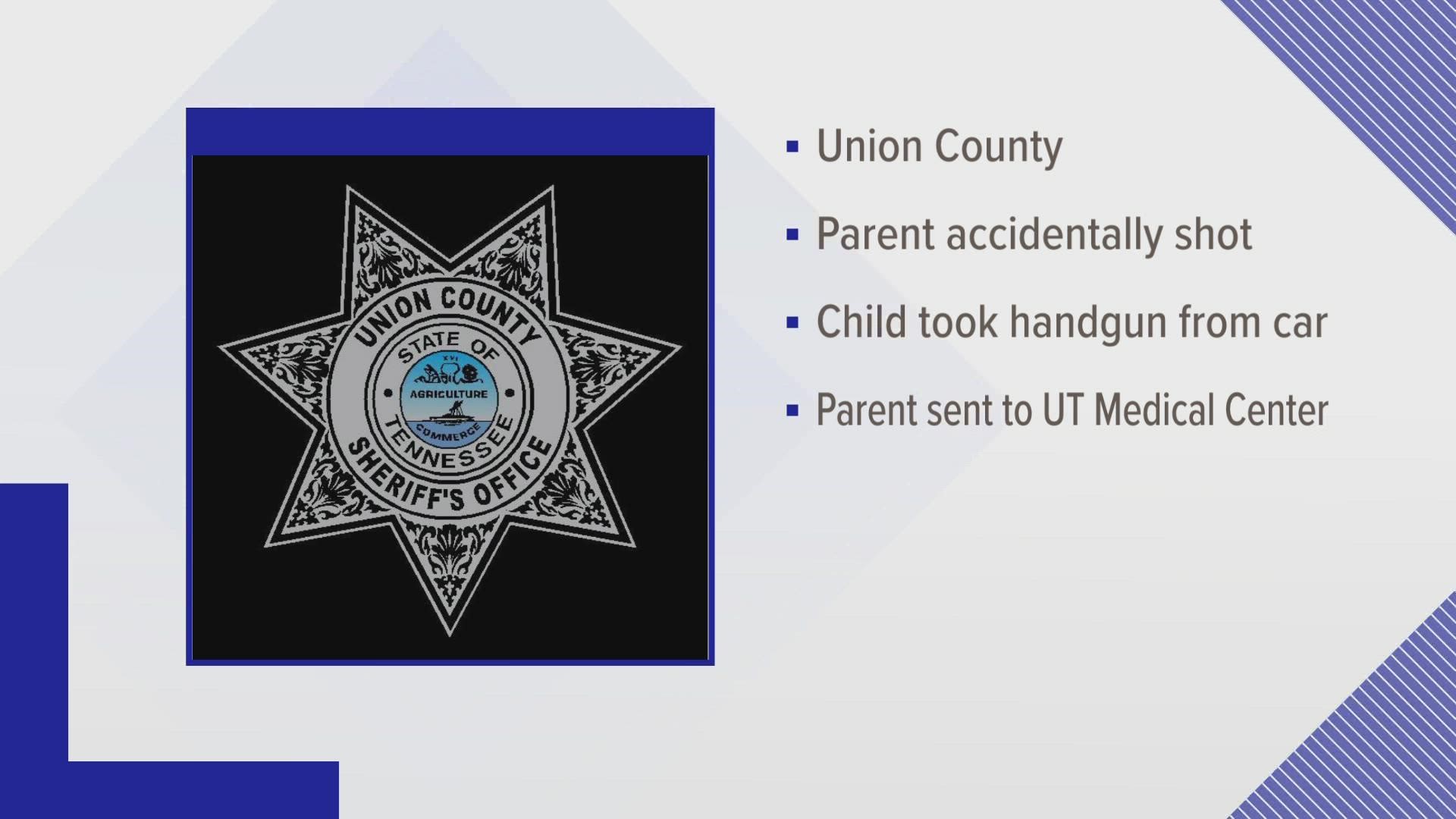 Deputies said the small child was able to get ahold of a handgun in the parent's vehicle.