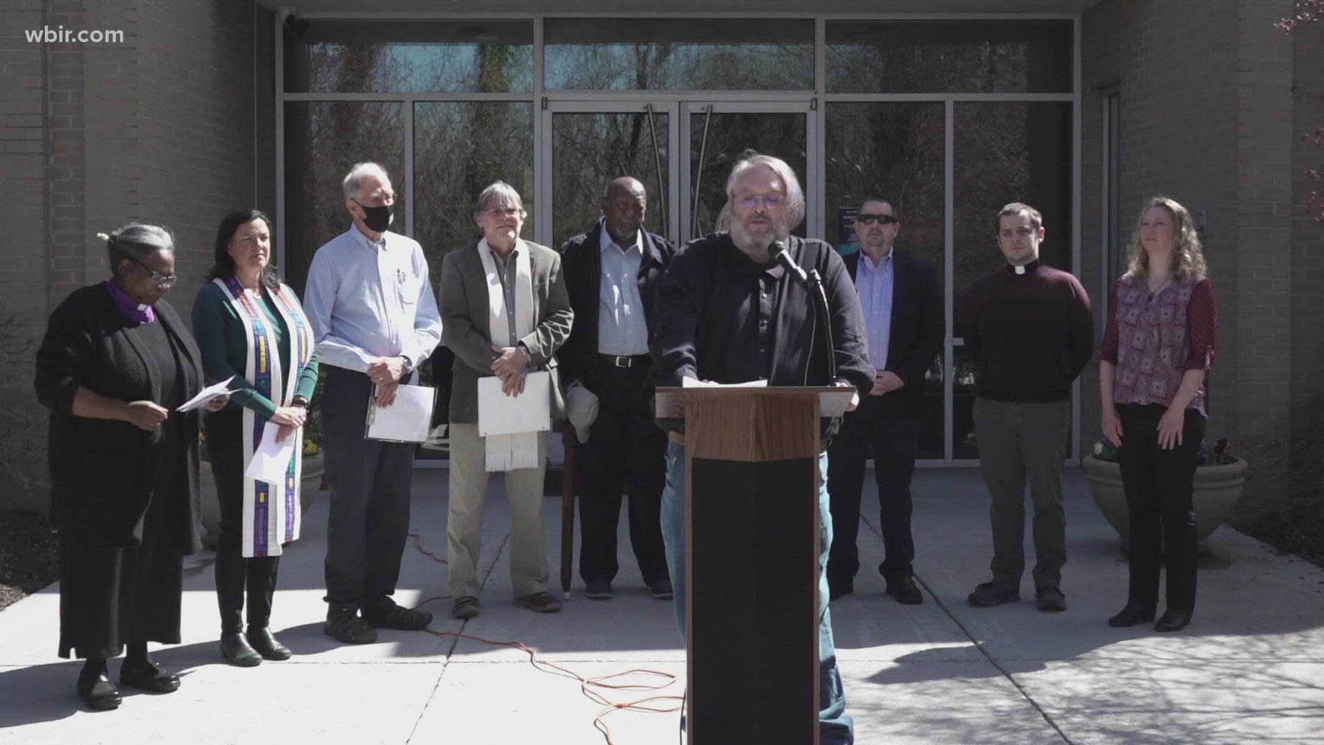 The Knoxville Clergy for Reproductive Justice gathered at the TN Valley Unitarian Universalist Church Thursday.