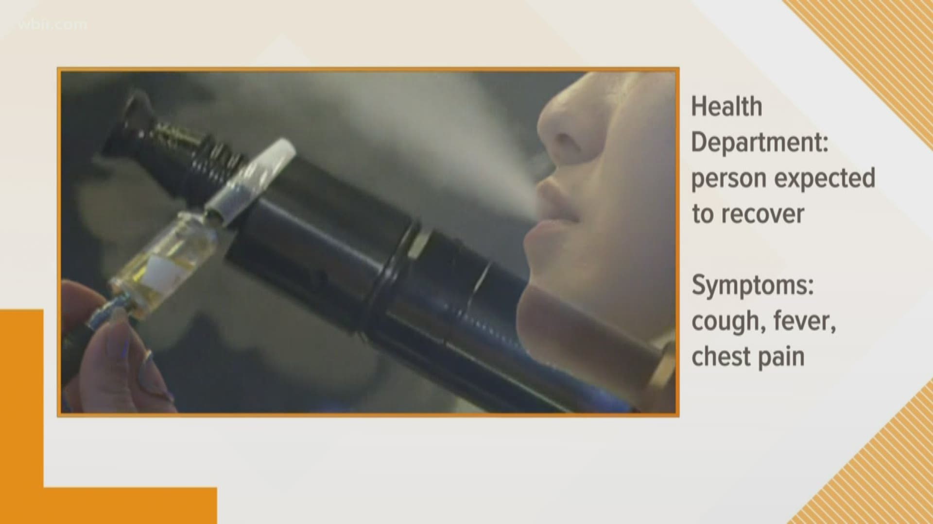 The Knox County Health Department announced Wednesday a vaping-associated respiratory illness case has been confirmed in Knox County.