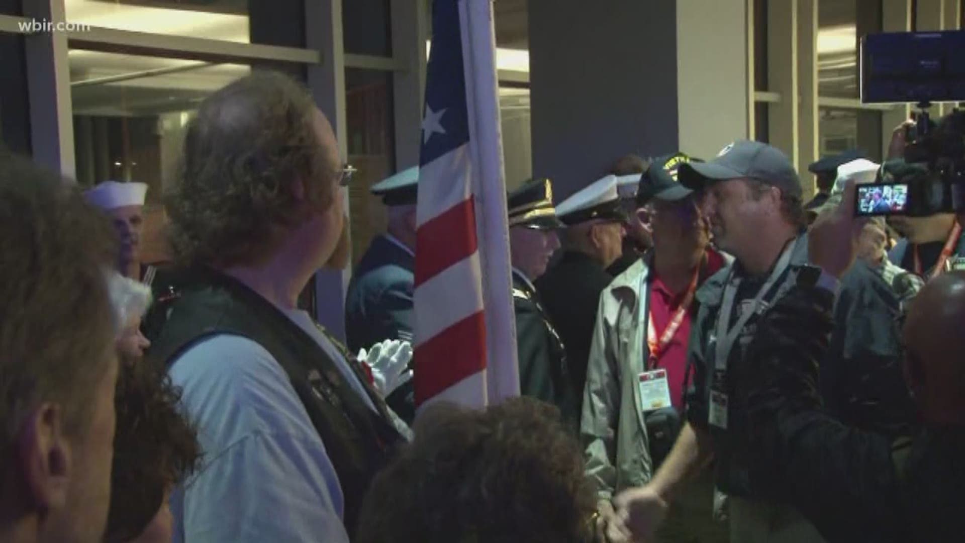 April 11, 2018: More than 130 East Tennessee veterans returned from a trip to Washington D.C. with HonorAir Flight 26.