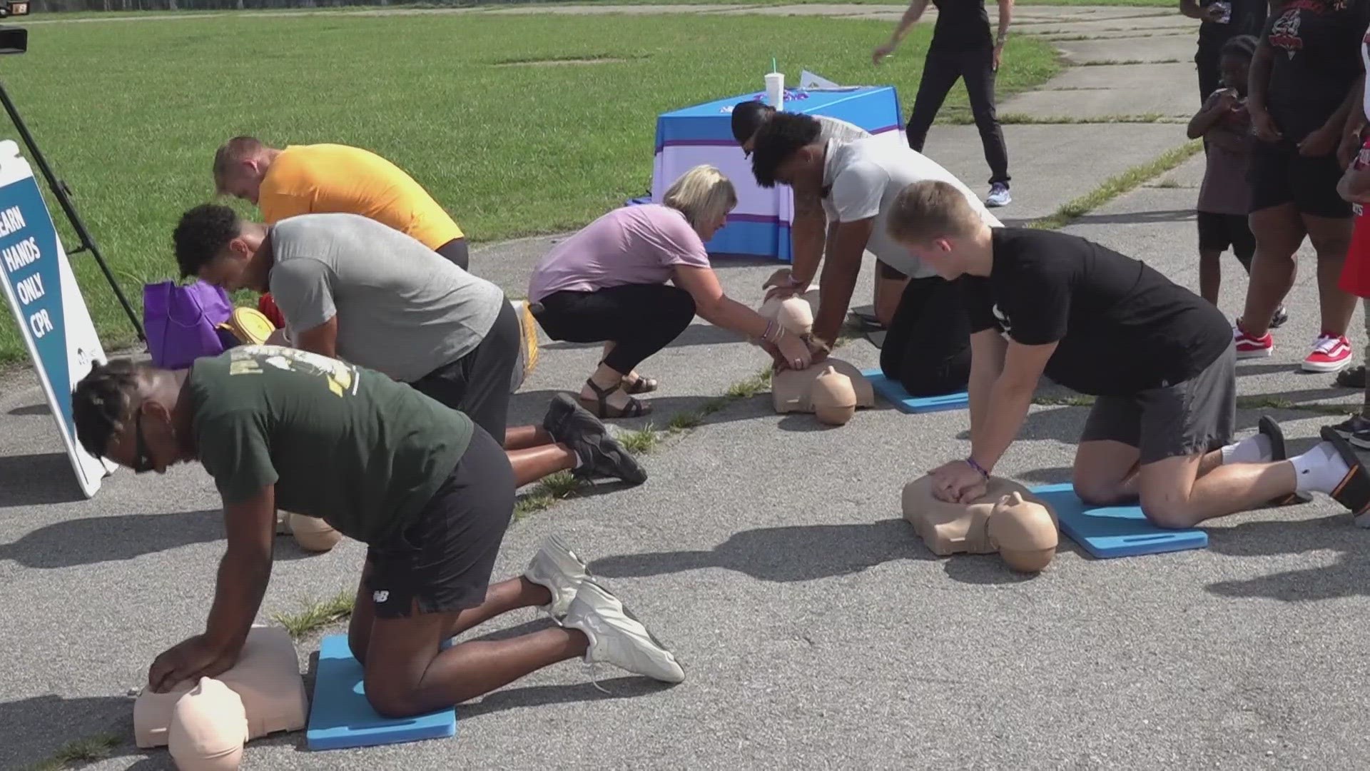 Cardiac arrest is one of the leading causes of death in sports and Bru McCoy helped raise awareness for youth athletes by donating AEDs.