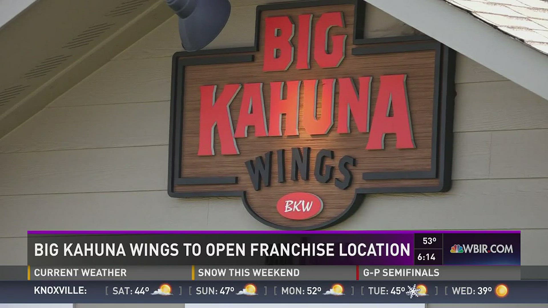 March 10, 2017: Farragut restaurant Big Kahuna Wings plans to open its first franchise location between Cedar Bluff and Bearden in West Knoxville this summer.