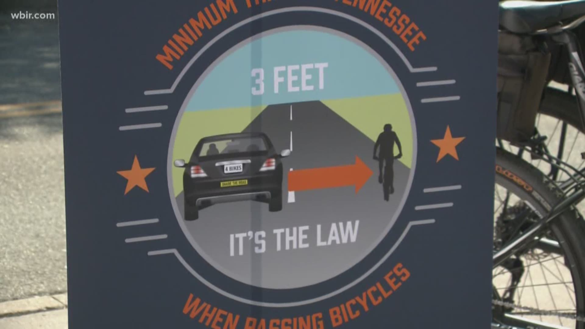 A new campaign is underway to remind drivers about how close they can get to bicyclists. Sept. 20, 2018