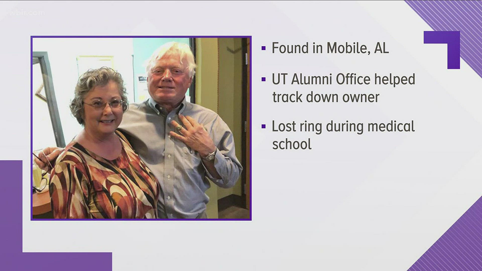 March 6, 2018: A University of Tennessee grad has his class ring back almost 50 years after losing it.