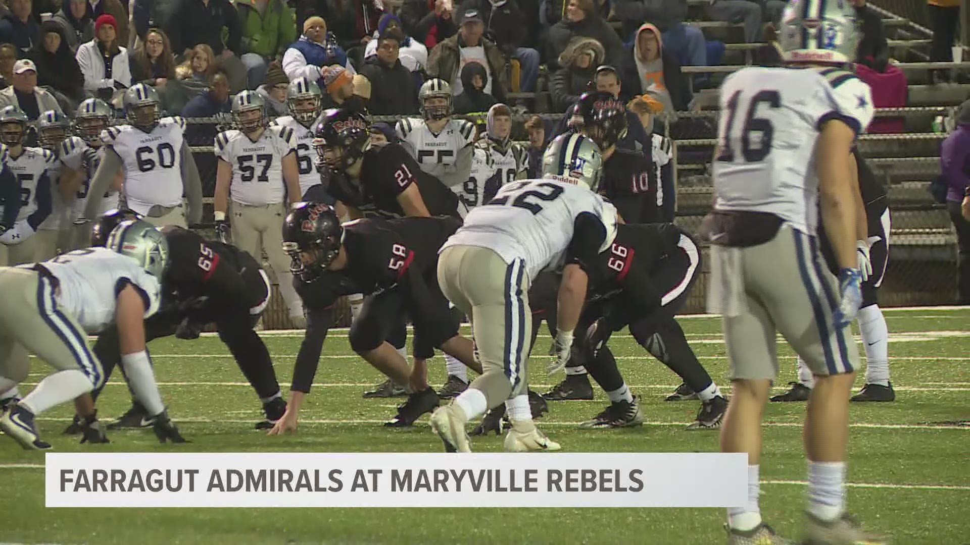 The Rebels beat the Admirals to earn their 19th straight trip to the semifinals. Maryville will play at Oakland on November 23.
